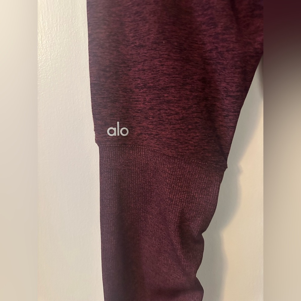 Alo Yoga Goddess Ruched Burgundy Leggings Womens Size S - Picture 3 of 7